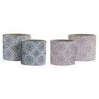 Blumentopf DKD Home Decor Blau Rosa Zement Indianer 17 x 17 x 15 cm (2 Stück)