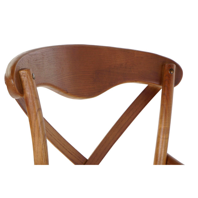 Esszimmerstuhl DKD Home Decor Braun Rattan Ulmenholz (55 x 57 x 92 cm)