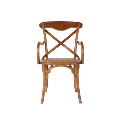 Esszimmerstuhl DKD Home Decor Braun Rattan Ulmenholz (55 x 57 x 92 cm)