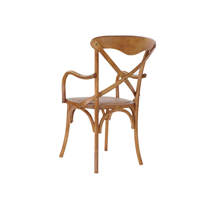 Esszimmerstuhl DKD Home Decor Braun Rattan Ulmenholz (55 x 57 x 92 cm)
