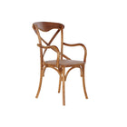 Esszimmerstuhl DKD Home Decor Braun Rattan Ulmenholz (55 x 57 x 92 cm)