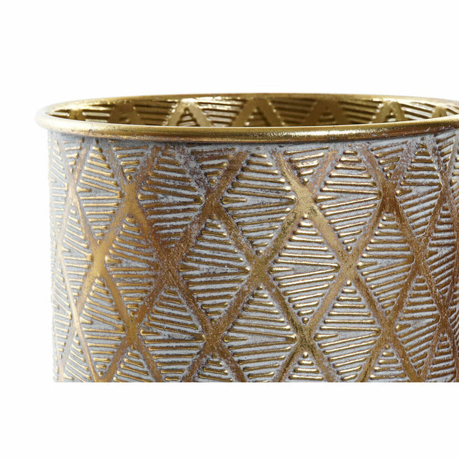 Blumentopfset DKD Home Decor Gold Metall Indianer (27 x 27 x 31 cm)