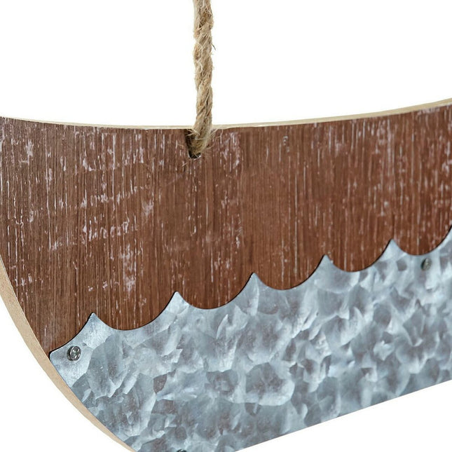 Dekoration zum Aufhängen DKD Home Decor Segelboot 40 x 2 x 43 cm Braun Bunt Mediterraner (2 Stück)