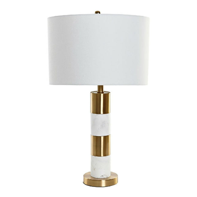 Tischlampe DKD Home Decor LA-180680 Gold Metall Weiß Marmor 220 V 38 x 38 x 69 cm 60 W