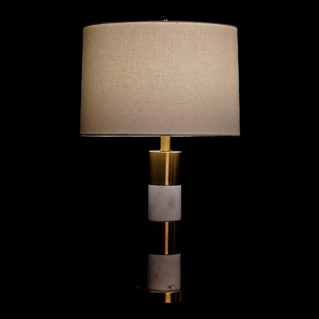 Tischlampe DKD Home Decor LA-180680 Gold Metall Weiß Marmor 220 V 38 x 38 x 69 cm 60 W
