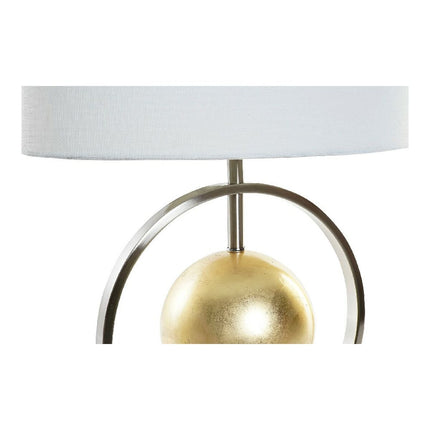 Tischlampe DKD Home Decor 8424001806843 40 x 22 x 64 cm Silberfarben Gold Metall Weiß 220 V 60 W