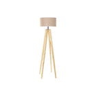 Stehlampe DKD Home Decor Braun Beige Polyester Holz (40 x 40 x 148 cm)