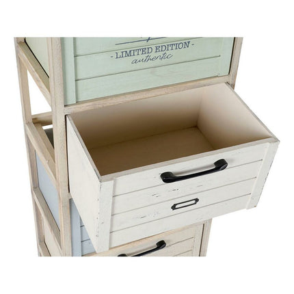 Schubladenschrank DKD Home Decor   natürlich Blau grün Für Kinder Paulonia-Holz (40 x 31 x 94,5 cm)