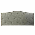 Kopfende des Betts DKD Home Decor Grau Polyester Kautschukholz (160 x 6 x 68 cm)