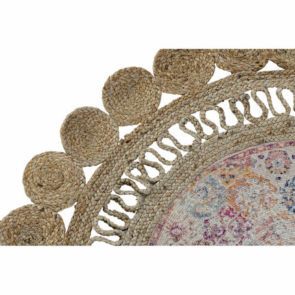 Teppich DKD Home Decor Chenille Jute Boho (120 x 120 x 0.5 cm)