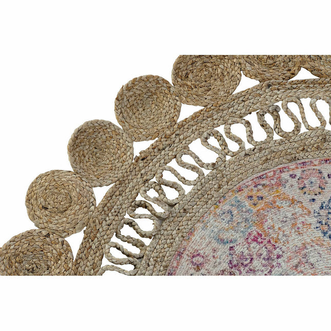 Teppich DKD Home Decor Chenille Jute Boho (120 x 120 x 0.5 cm)