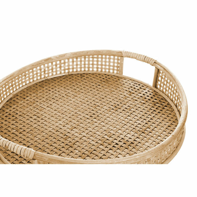 Schale DKD Home Decor 49 x 49 x 9 cm natürlich 8 cm (2 Stück) (2 pcs)