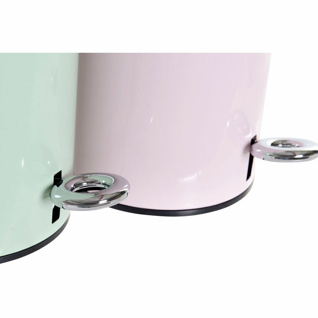 Papierkorb DKD Home Decor LB-181142 Rosa Metall Minze 3 L (2 Stück)