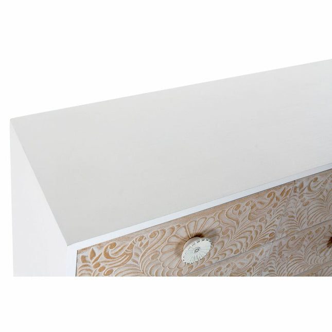 Kommode DKD Home Decor 100 x 42 x 80 cm Tanne Weiß Kunststoff Hellbraun Mandala Indianer