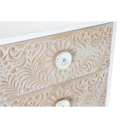 Kommode DKD Home Decor 100 x 42 x 80 cm Tanne Weiß Kunststoff Hellbraun Mandala Indianer
