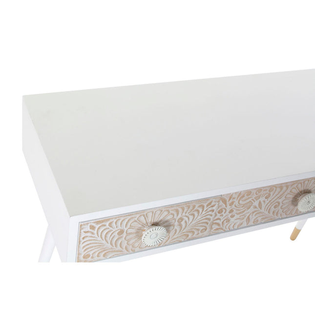 Konsole DKD Home Decor 110 x 42,5 x 78 cm Tanne Weiß Hellbraun