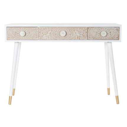 Konsole DKD Home Decor 110 x 42,5 x 78 cm Tanne Weiß Hellbraun