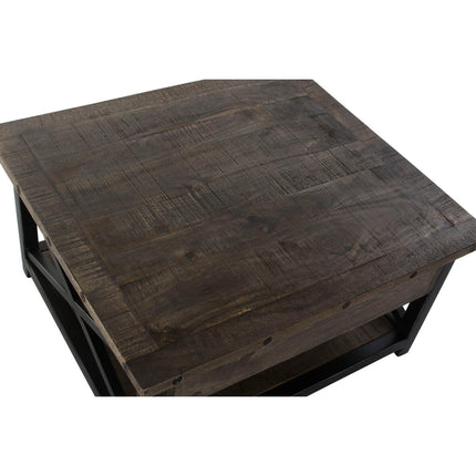 Höhenverstellbarer Couchtisch DKD Home Decor Metall Mango-Holz (116 x 74 x 44 cm)