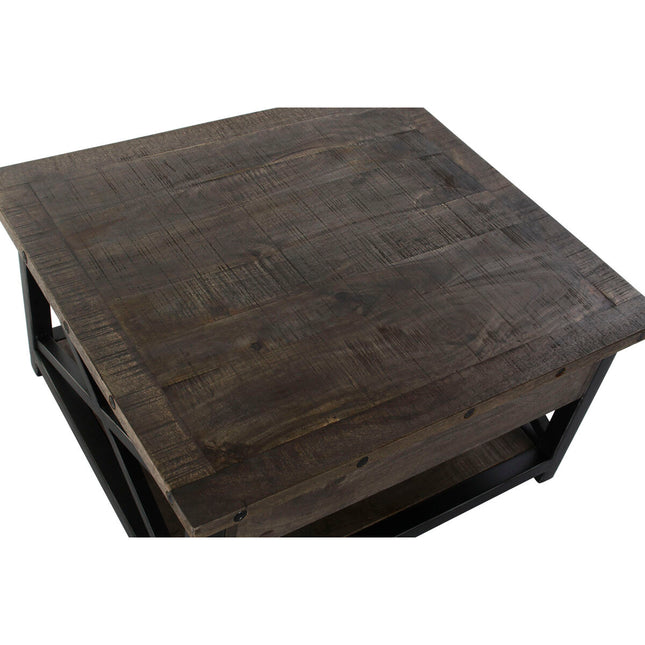 Höhenverstellbarer Couchtisch DKD Home Decor Metall Mango-Holz (116 x 74 x 44 cm)