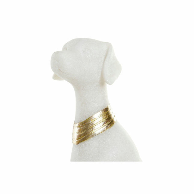 Deko-Figur DKD Home Decor Gold Weiß Harz Hund (20 x 12,5 x 43,5 cm)