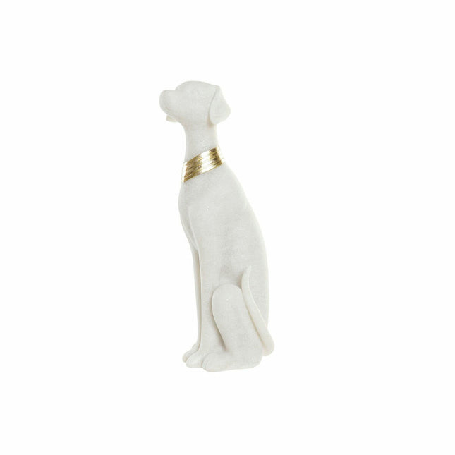 Deko-Figur DKD Home Decor Gold Weiß Harz Hund (20 x 12,5 x 43,5 cm)