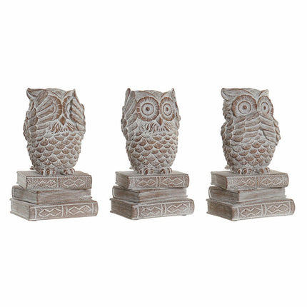 Deko-Figur DKD Home Decor Eule Weiß 11 x 11 x 20 cm Decapé (3 Stück)