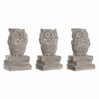 Deko-Figur DKD Home Decor Eule Weiß 11 x 11 x 20 cm Decapé (3 Stück)
