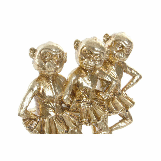 Deko-Figur DKD Home Decor FZ-91957 23 x 9,5 x 24 cm Gold Harz Kolonial Affe
