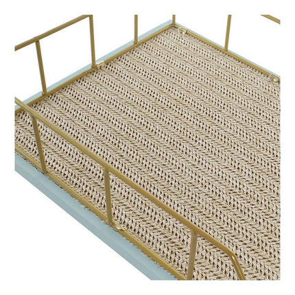 Schale DKD Home Decor 8424001813865 28,5 x 36 x 9 cm grün Polypropylen Holz MDF (2 Stück)