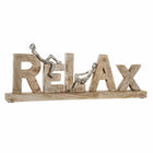 Deko-Figur DKD Home Decor Relax Silberfarben Aluminium (58 x 7 x 22 cm)