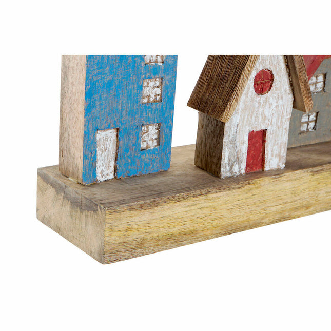 Deko-Figur DKD Home Decor Bunt Eisen Häuser (60 x 10 x 24 cm)