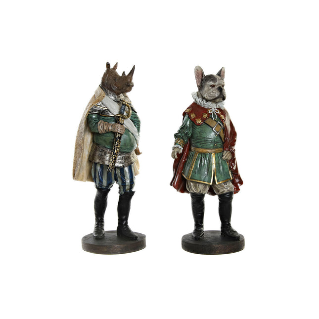 Deko-Figur DKD Home Decor S3016954 Bunt Tier 20 x 15 x 42 cm (2 Stück)
