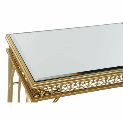 Beistelltisch DKD Home Decor 120 x 30 x 73 cm Spiegel Gold Metall