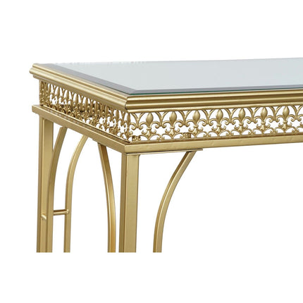Beistelltisch DKD Home Decor 120 x 30 x 73 cm Spiegel Gold Metall