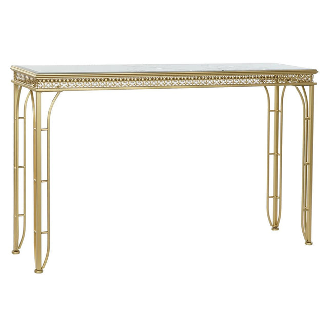 Beistelltisch DKD Home Decor 120 x 30 x 73 cm Spiegel Gold Metall