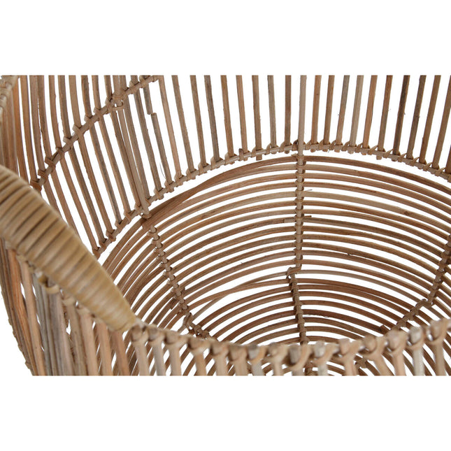 Korb-Set DKD Home Decor Metall Rattan (40 x 40 x 38 cm)