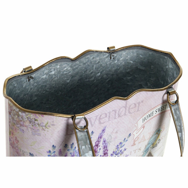 Blumentopf DKD Home Decor 29 x 13,5 x 38,5 cm Metall Lila Lavendel Shabby Chic