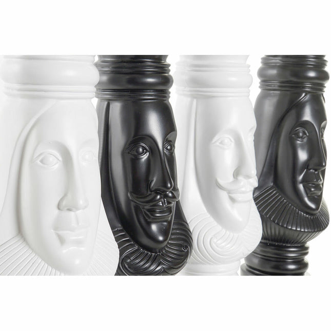 Deko-Figur DKD Home Decor Schwarz Weiß 13 x 13 x 40 cm Schachfiguren (4 Stück)