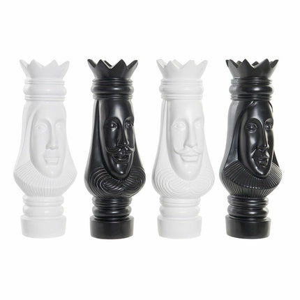 Deko-Figur DKD Home Decor Schwarz Weiß 13 x 13 x 40 cm Schachfiguren (4 Stück)