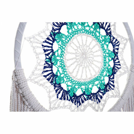 Traumfänger DKD Home Decor Baumwolle Weiß Celeste Rattan Boho (33 x 2 x 100 cm) (2 Stück)