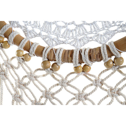 Traumfänger DKD Home Decor Baumwolle Weiß Celeste Rattan Boho (33 x 2 x 100 cm) (2 Stück)