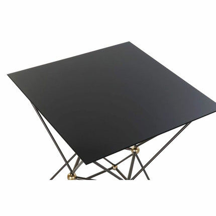 Beistelltisch DKD Home Decor 8424001820344 45 x 45 x 55,5 cm Kristall Schwarz Gold Metall