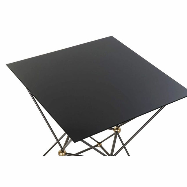 Beistelltisch DKD Home Decor 8424001820344 45 x 45 x 55,5 cm Kristall Schwarz Gold Metall