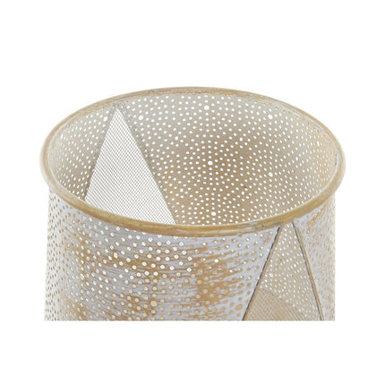 Blumentopfset DKD Home Decor Metall Braun Weiß (27 x 27 x 52 cm)