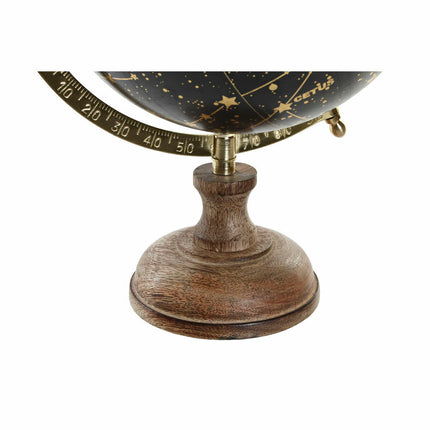 Terraqueo-Globus DKD Home Decor 20 x 20 x 33 cm Schwarz Gold Braun Kolonial