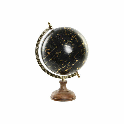 Terraqueo-Globus DKD Home Decor 20 x 20 x 33 cm Schwarz Gold Braun Kolonial