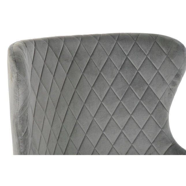 Stuhl DKD Home Decor Metall Polyester (65 x 55 x 82 cm)