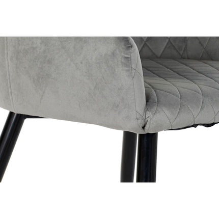 Stuhl DKD Home Decor Metall Polyester (65 x 55 x 82 cm)