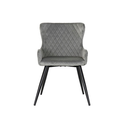 Stuhl DKD Home Decor Metall Polyester (65 x 55 x 82 cm)