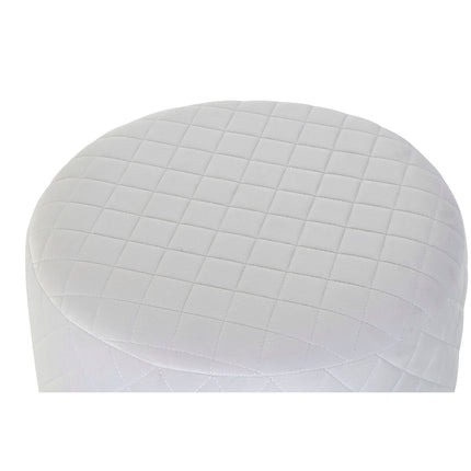 Fußstütze DKD Home Decor Weiß Polyester Holz MDF (41 x 41 x 41 cm)